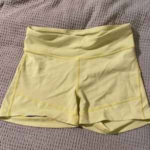 Outdoor Voices yellow 3” cycle short